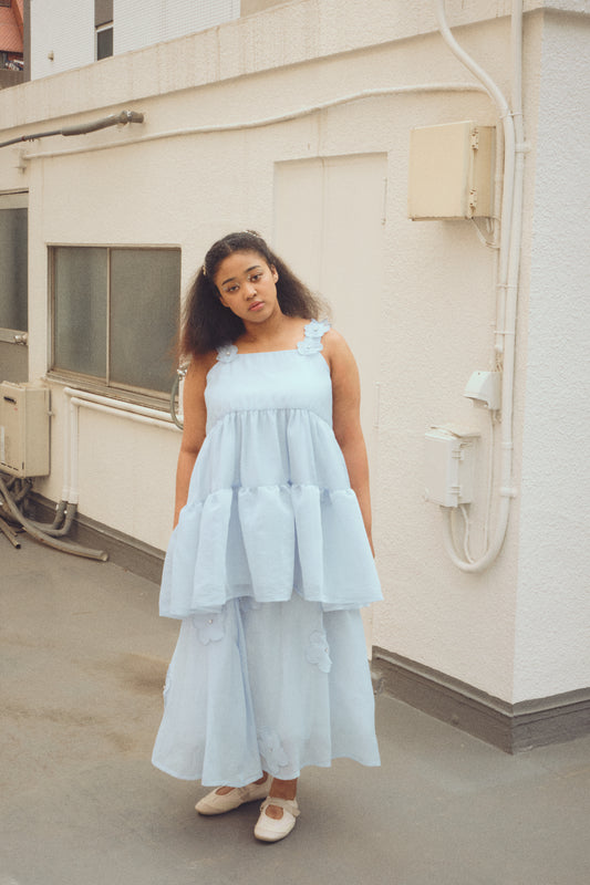 【ESPRIT】flower organdie flare skirt(フラワーオーガンジーフレアスカート)