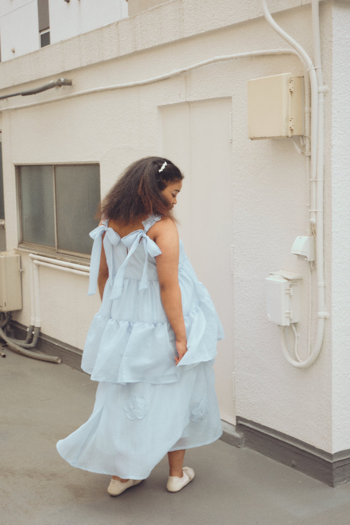 【ESPRIT】flower organdie flare skirt（フラワーオーガンジーフレアスカート）