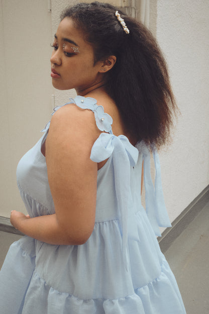 【ESPRIT】flower organdie tiered one-piece（フラワーオーガンジーティアードワンピース）