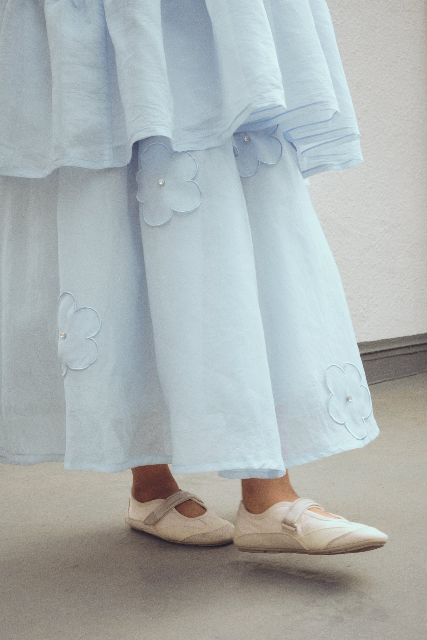 【ESPRIT】flower organdie flare skirt（フラワーオーガンジーフレアスカート）
