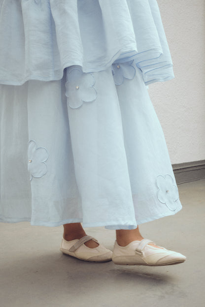 【ESPRIT】flower organdie flare skirt（フラワーオーガンジーフレアスカート）