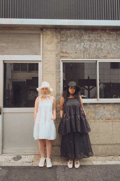 【ESPRIT】flower organdie tiered one-piece（フラワーオーガンジーティアードワンピース）