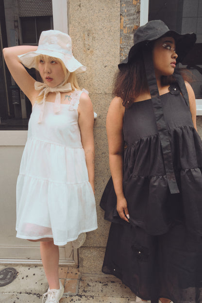 【ESPRIT】flower organdie tiered one-piece（フラワーオーガンジーティアードワンピース）