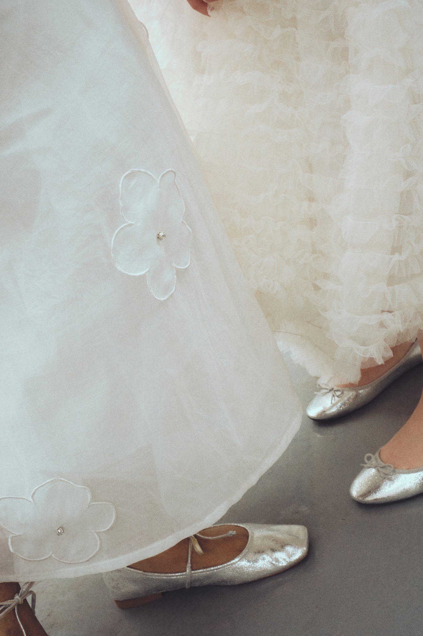 【ESPRIT】flower organdie flare skirt（フラワーオーガンジーフレアスカート）