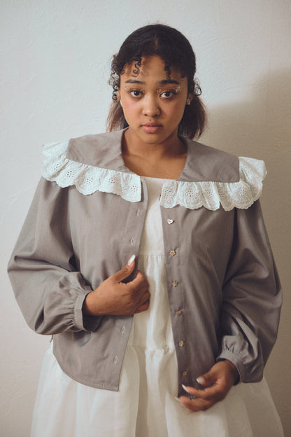 【HONEY MI HONEY】lace frill sailor collar blouse（レースセーラーカラーブラウス）
