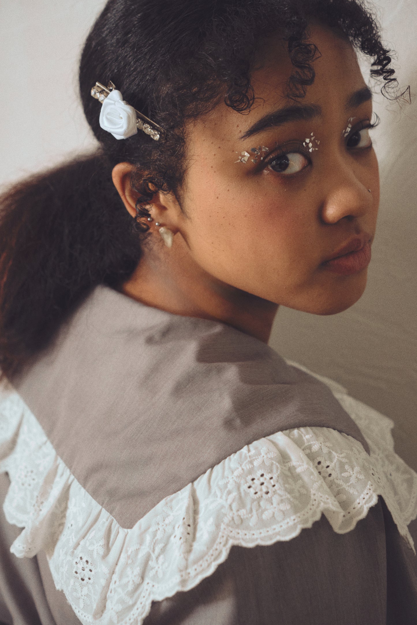 【HONEY MI HONEY】lace frill sailor collar blouse（レースセーラーカラーブラウス）