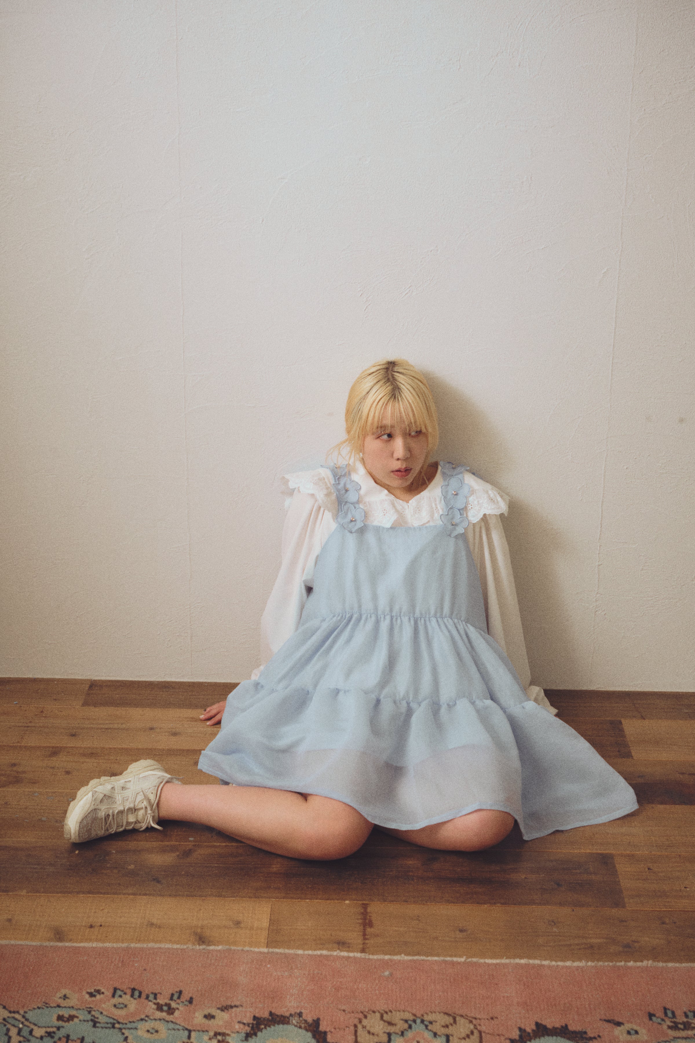 ESPRIT】flower organdie tiered one-piece（フラワーオーガンジー
