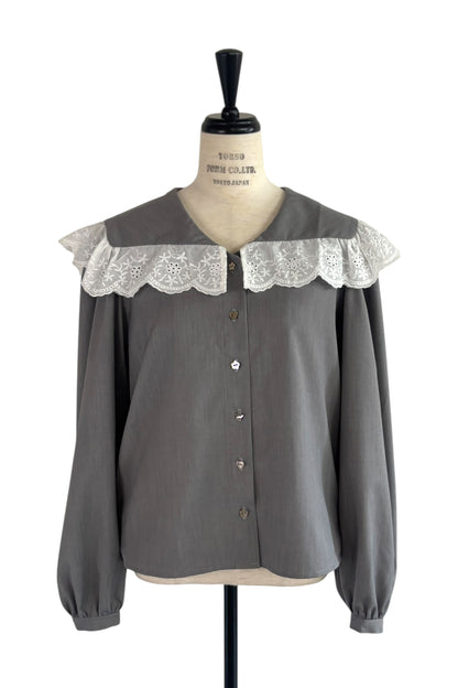 【HONEY MI HONEY】lace frill sailor collar blouse（レースセーラーカラーブラウス）