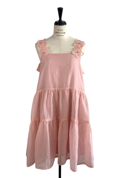 【ESPRIT】flower organdie tiered one-piece（フラワーオーガンジーティアードワンピース）